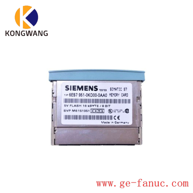 SIEMENS 6ES7951-0KD00-0AA0 S7 Memory Card: Advanced Control for Industrial Automation