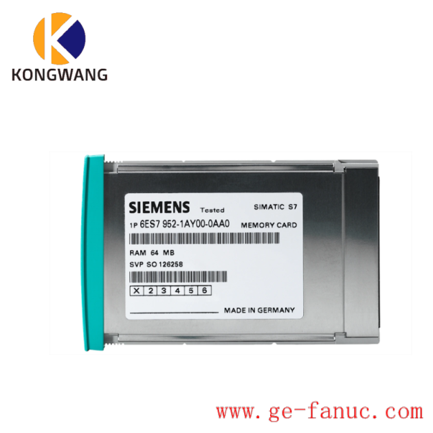 SIEMENS 6ES7952-1AK00-0AA0 RAM Memory Card for Industrial Control Systems