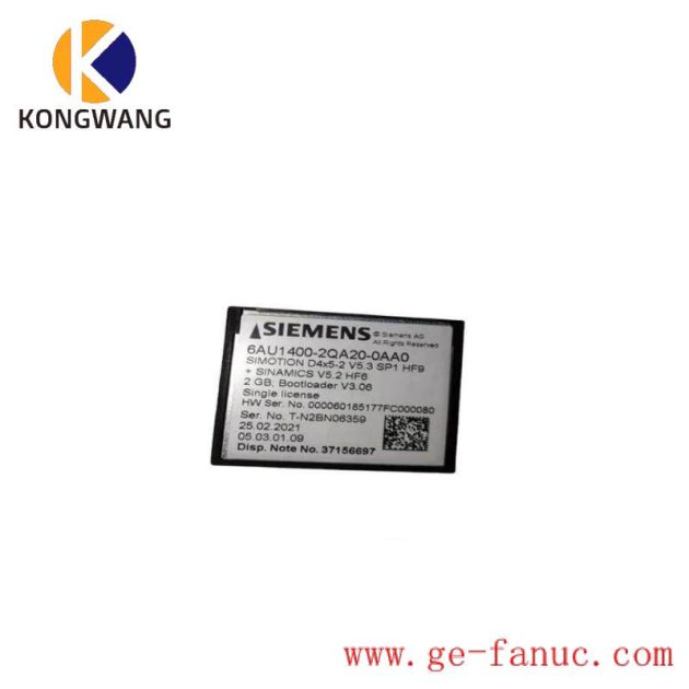 SIEMENS 6AU1400-2QA20-0AA0 Compact Flash Memory Card for Industrial Automation