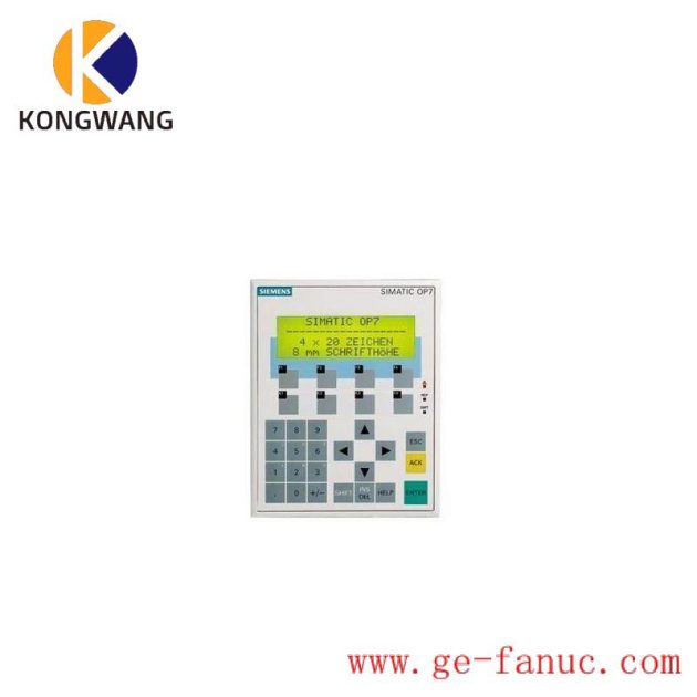 SIEMENS 6AV3607-1JC00-0AX1: Operator Panel OP7/PP LC Display for Industrial Control