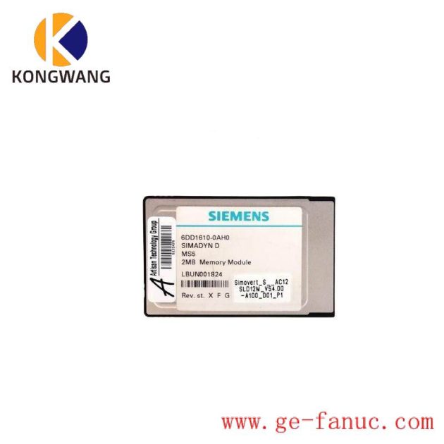 Siemens 6DD1610-0AH0 SIMADYN D Memory Submodule for High-Performance Industrial Automation Systems